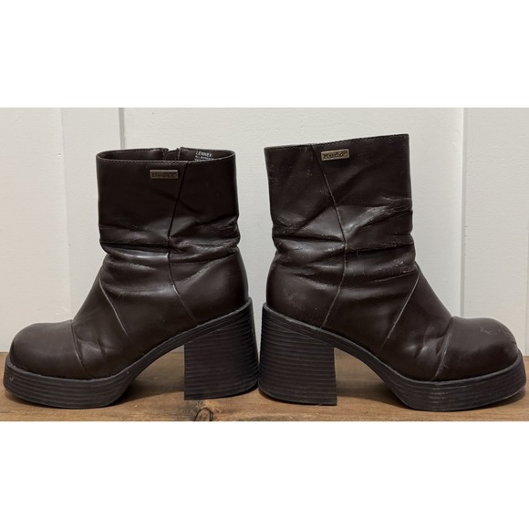 Vintage 90s/Y2k Mudd Lennox Brown Chunky Platform Bratz Goth  Ankle Boots 6.5 - Picture 13 of 16